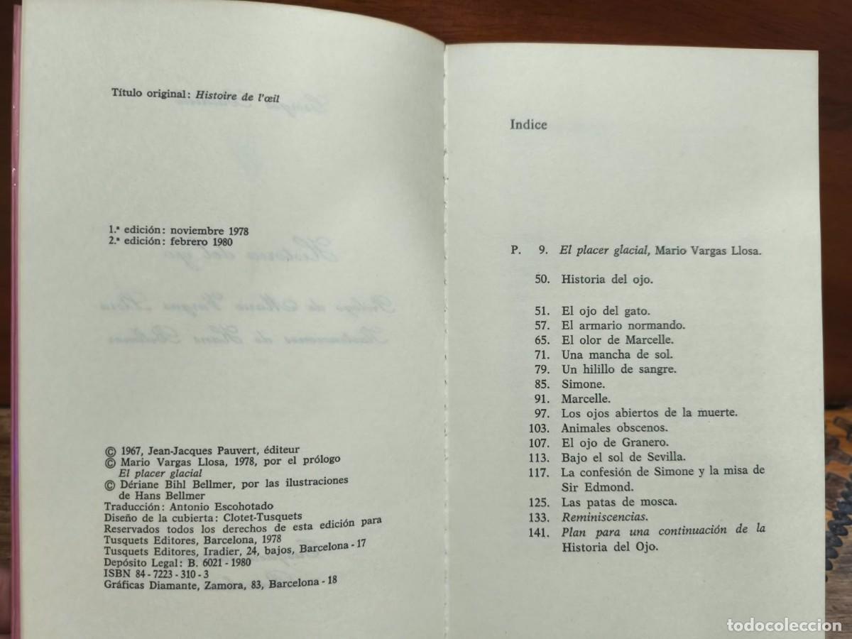 Libros de segunda mano: Georges Bataille &ndash; Historia del ojo &ndash; Tusquets &ndash; 1978 - Foto 2