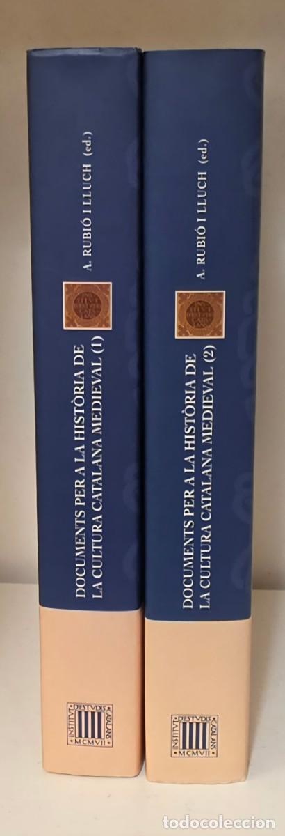 Libros de segunda mano: Documents per l'historia de la cultura catalana mig-eval (2 volums) per A. Rubi&oacute; y LLuch. IEC, 2000