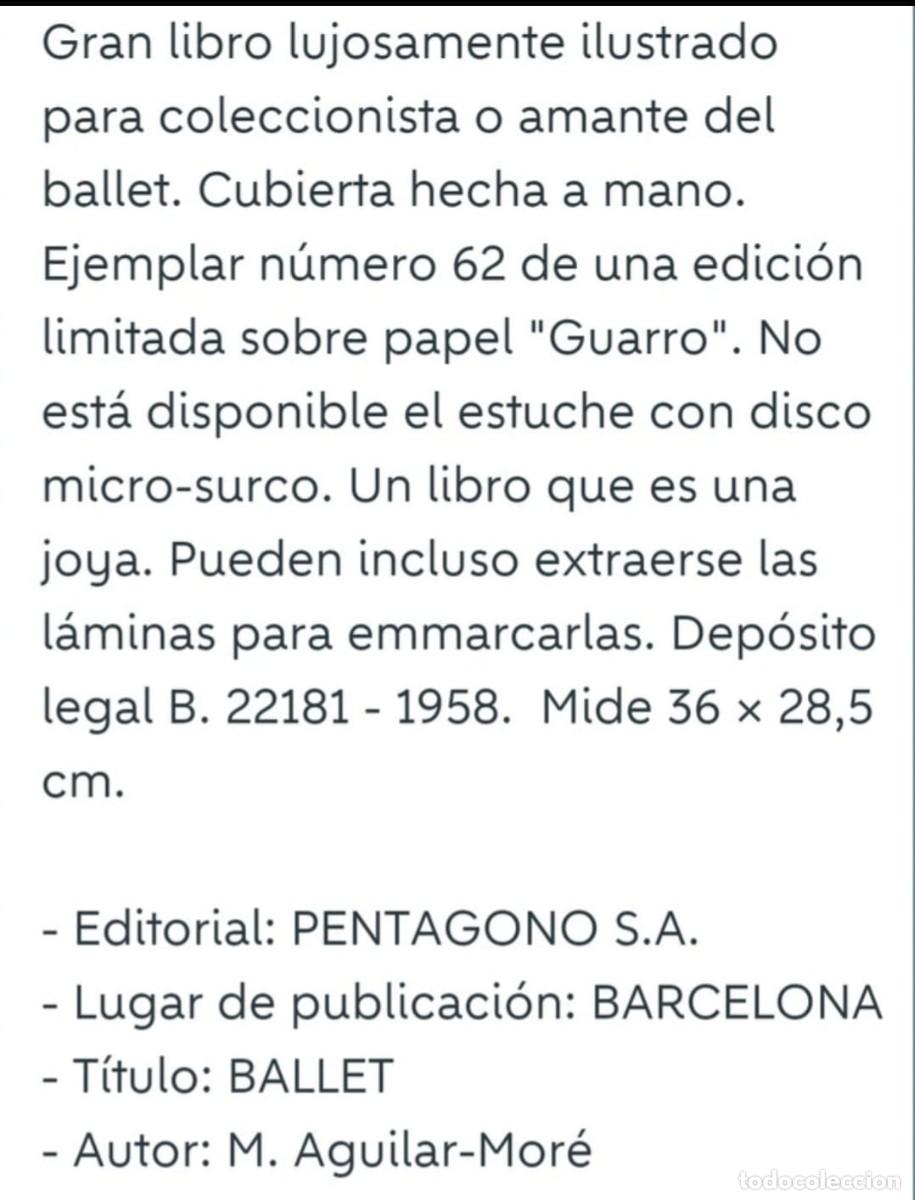 Libros de segunda mano: Libro sobre ballet, con l&aacute;minas extra&iacute;bles. Edici&oacute;n limitada. Balet. - Foto 19