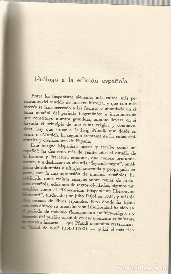 Libros de segunda mano: INTRODUCCI&Oacute;N AL ESTUDIO DEL SIGLO DE ORO-LUDWIG PFANDL - Foto 4
