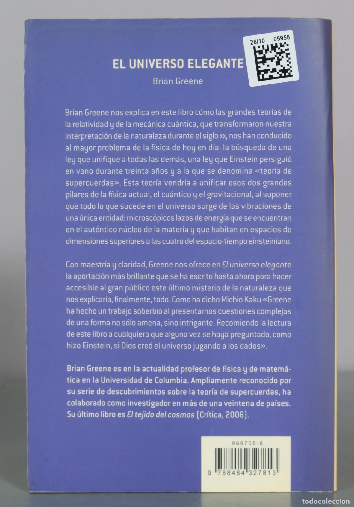 Libros de segunda mano: El universo elegante - Brian Greene - Drakontos - Foto 2