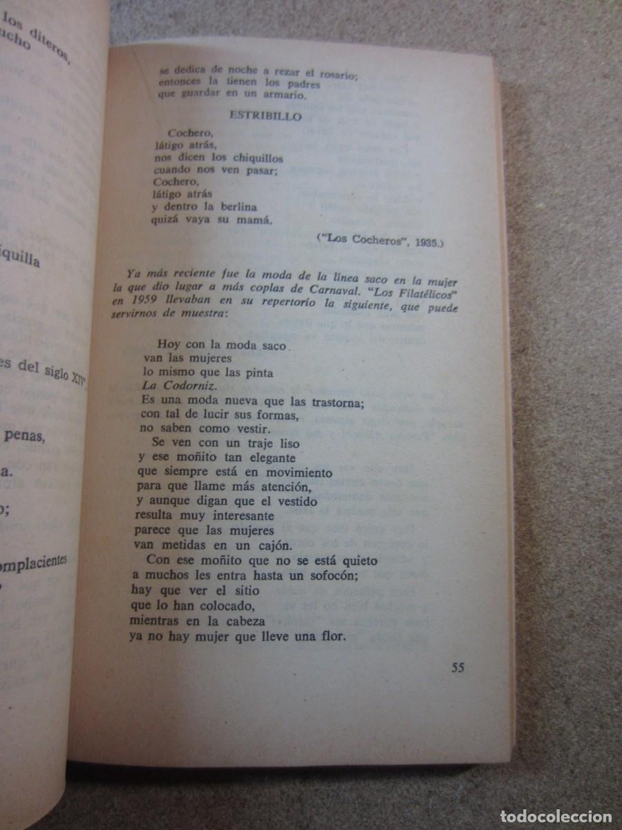 Libros de segunda mano: Coros y chirigotas. El Carnaval en C&aacute;diz (1966 Ramon Solis) - Foto 15