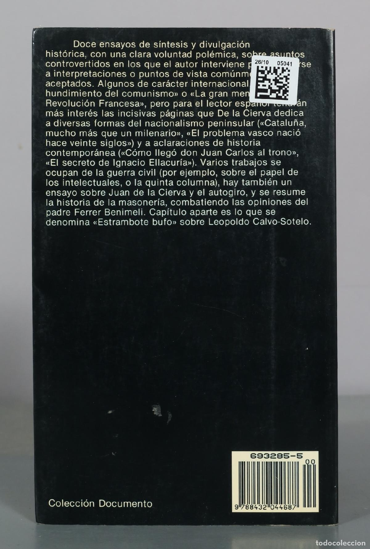 Libros de segunda mano: Misterios de la Historia - Ricardo de la Cierva - Editorial Planeta - Foto 2