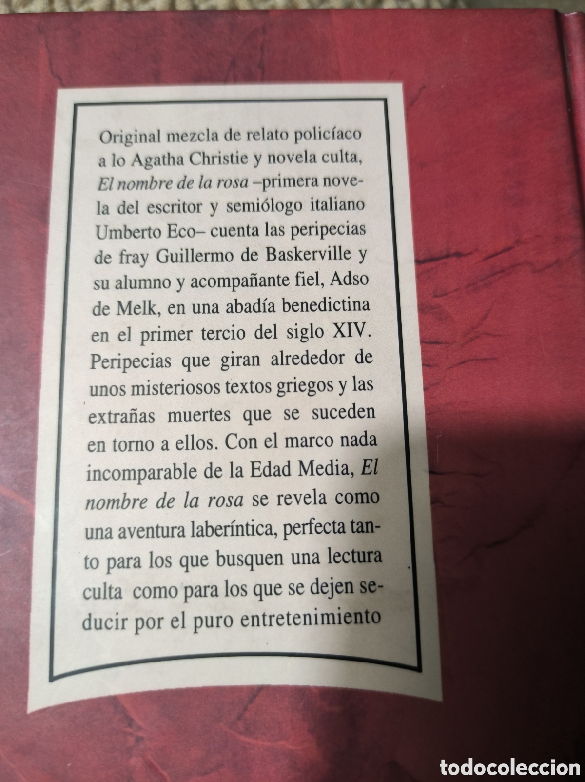 Libros de segunda mano: El nombre de la rosa (Umberto Eco) - Foto 3