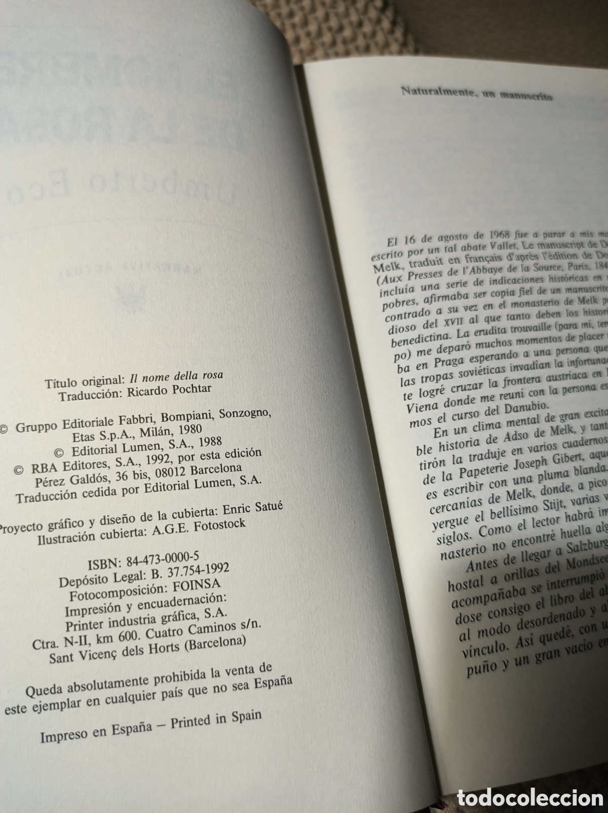 Libros de segunda mano: El nombre de la rosa (Umberto Eco) - Foto 4