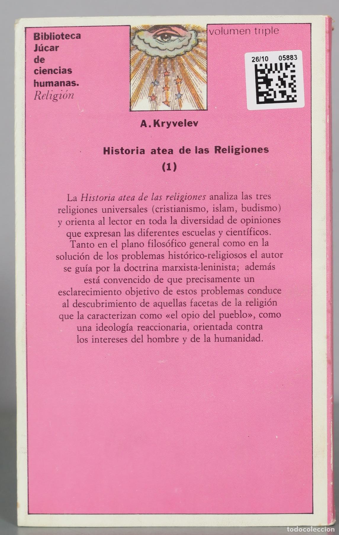 Libros de segunda mano: Historia atea de las religiones (1) - A. Kryvelev - Ediciones J&uacute;car - Foto 2