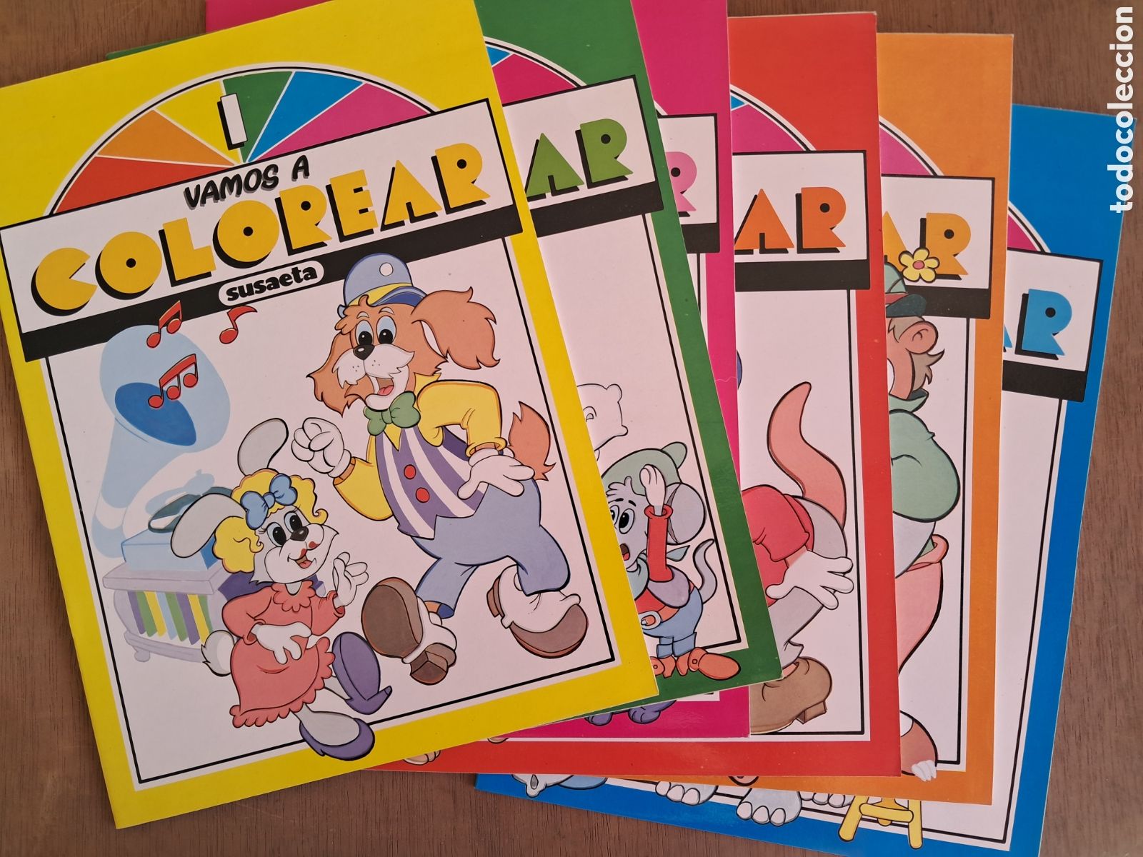 Libros de segunda mano: Coleccion completa de Vamos a Colorear, 6 cuadernillos Ediciones Susaeta 1982