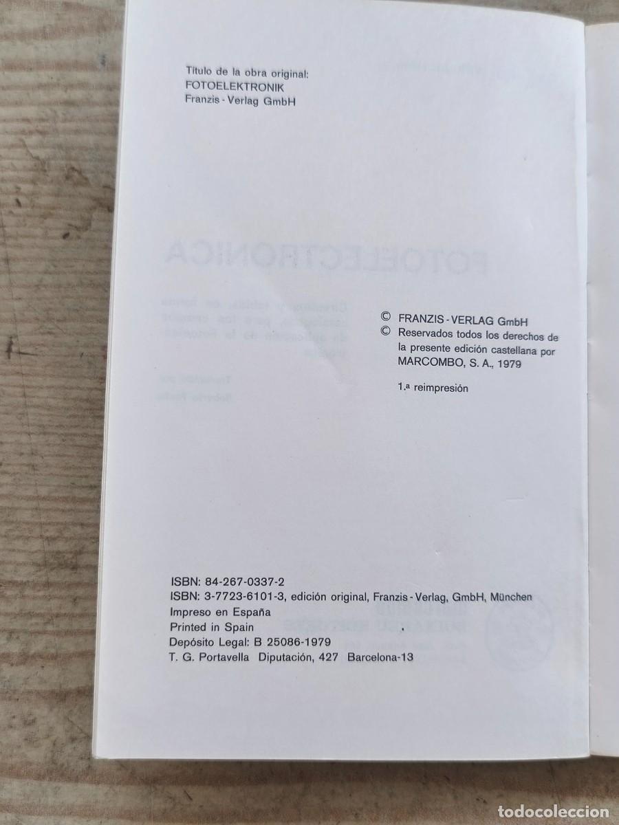 Libros de segunda mano: Fotoelectr&oacute;nica - Wilhelm Hennig - 1979 - Marcombo - Foto 3