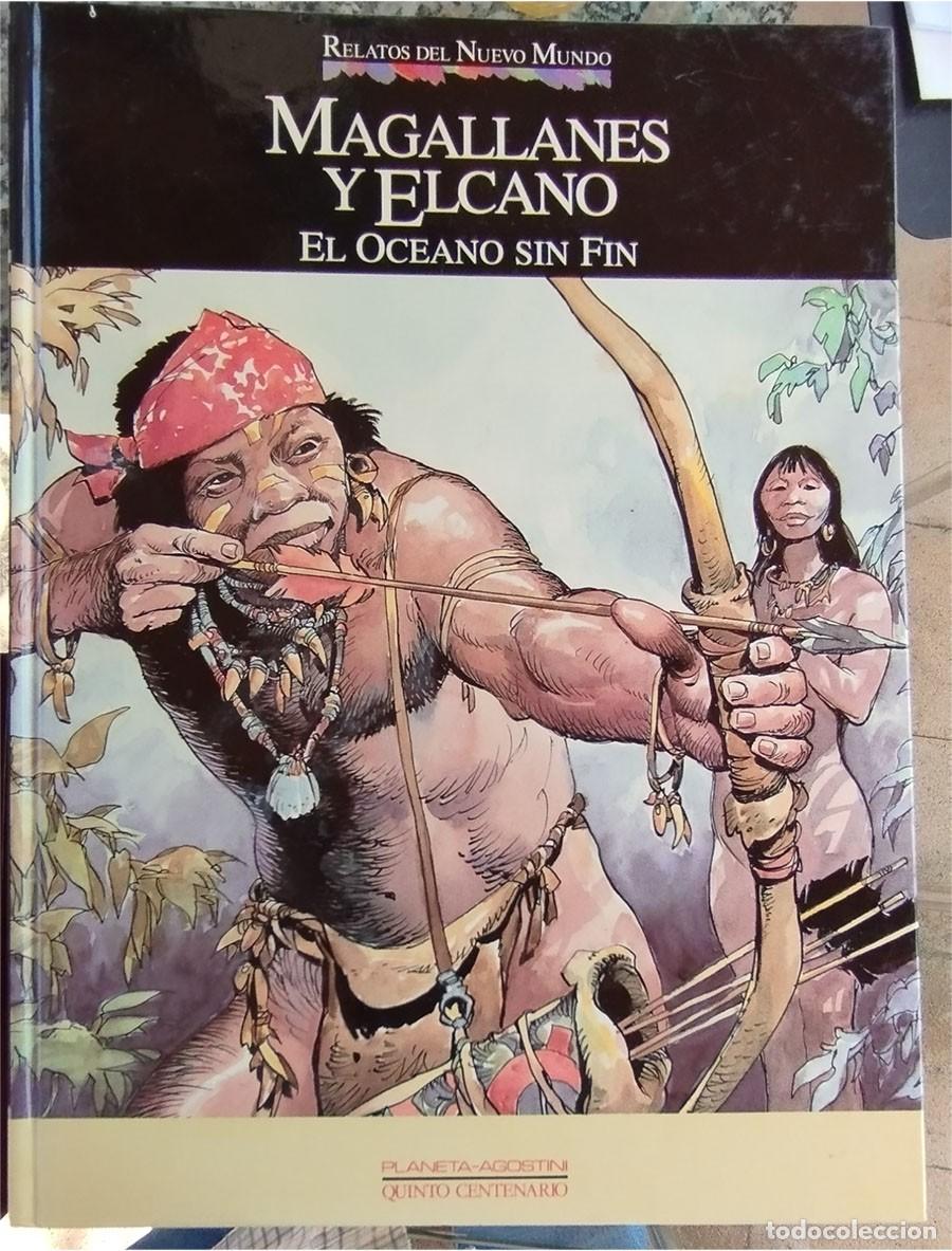 Libros de segunda mano: RELATOS DEL NUEVO MUNDO MAGALLANES Y ALCANO EL OCEANO SIN FIN Ed. PLANETA DeAGOSTINI 1992 5&ordm; CENT