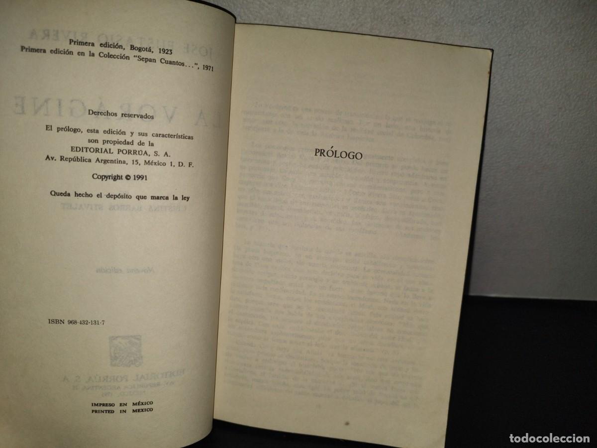 Libros de segunda mano: 222- La Vor&aacute;gine - Jos&eacute; Eustasio Rivera - Porr&uacute;a - 1981 - Foto 5