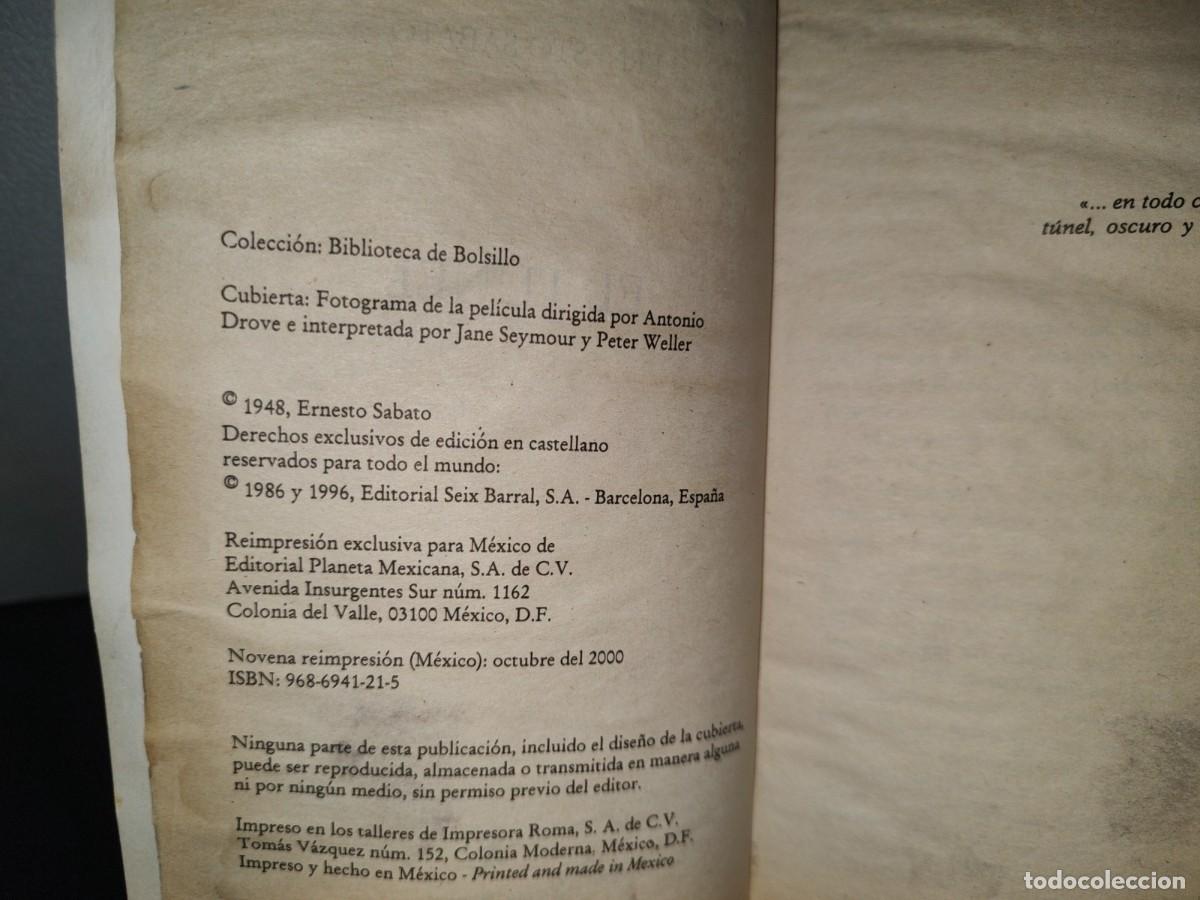 Libros de segunda mano: 222- El T&uacute;nel - Ernesto Sabato - Seix Barrel, 2000 - Foto 12