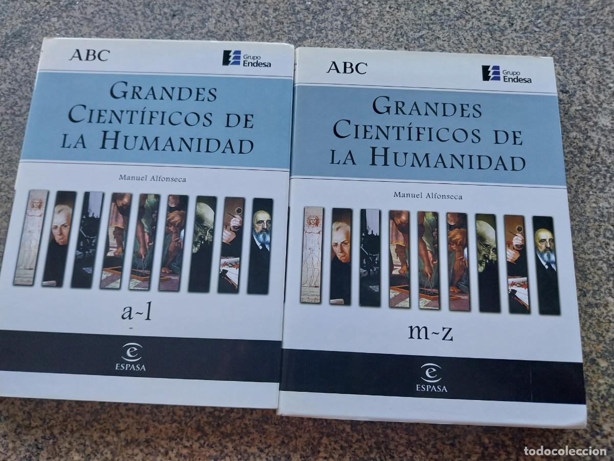 Libros de segunda mano: GRANDES CIENTIFICOS DE LA HUMANIDAD -- MANUEL ALFONSECA -- ESPASA -- DOS TOMOS --