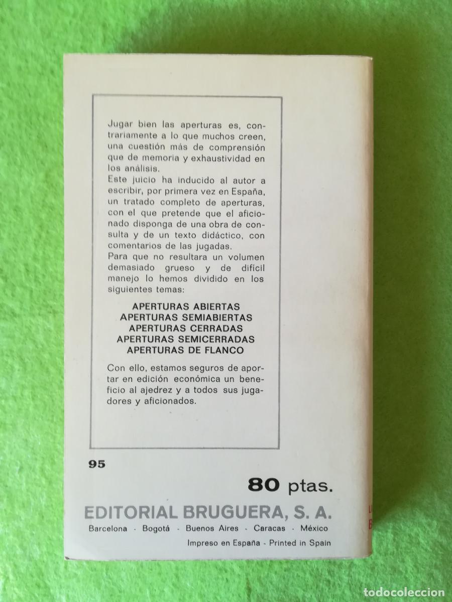 Libros de segunda mano: Aperturas de flanco Maximo Borrel bruguera 1974 - Foto 2