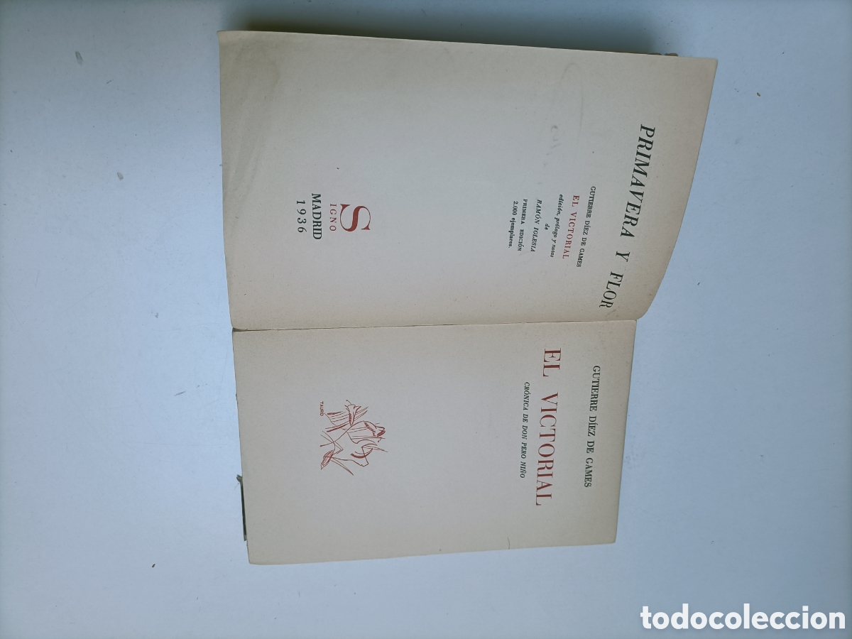 Libros de segunda mano: El victorial. Cr&oacute;nica de Don Pedro ni&ntilde;o 1936 Signo. Libro con defecto