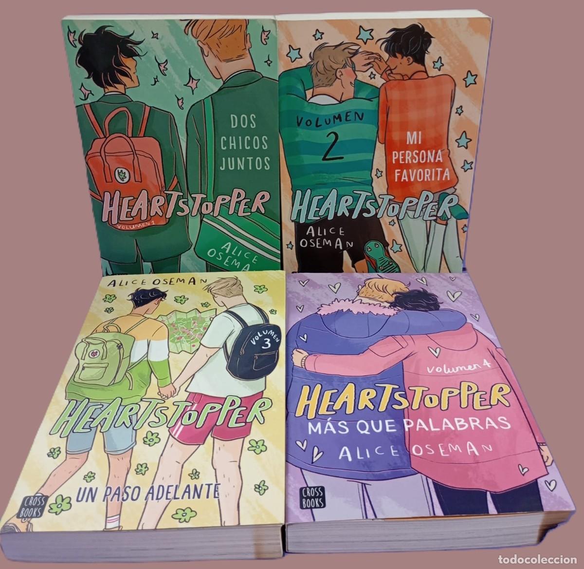 Libros de segunda mano: HEARTSTOPPER DE ALICE OSEMAN - CROSS BOOKS - CASTELLANO - 4 VOL&Uacute;MENES