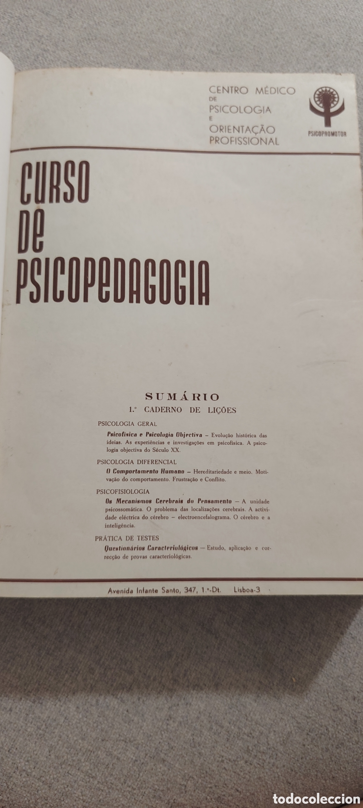 Libros de segunda mano: Curso de Psicopedagog&iacute;a &ndash; Psicopromotor Lisboa &ndash; 500 p&aacute;ginas &ndash; Antigua edici&oacute;n portuguesa