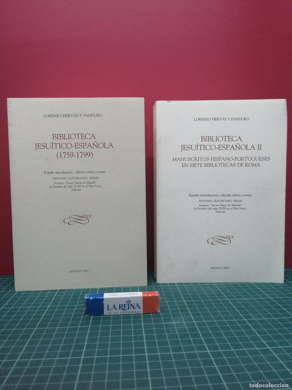 Libros de segunda mano: Biblioteca jesu&iacute;tico-espa&ntilde;ola I y II, 2 tomos - Lorenzo Herv&aacute;s y Panduro