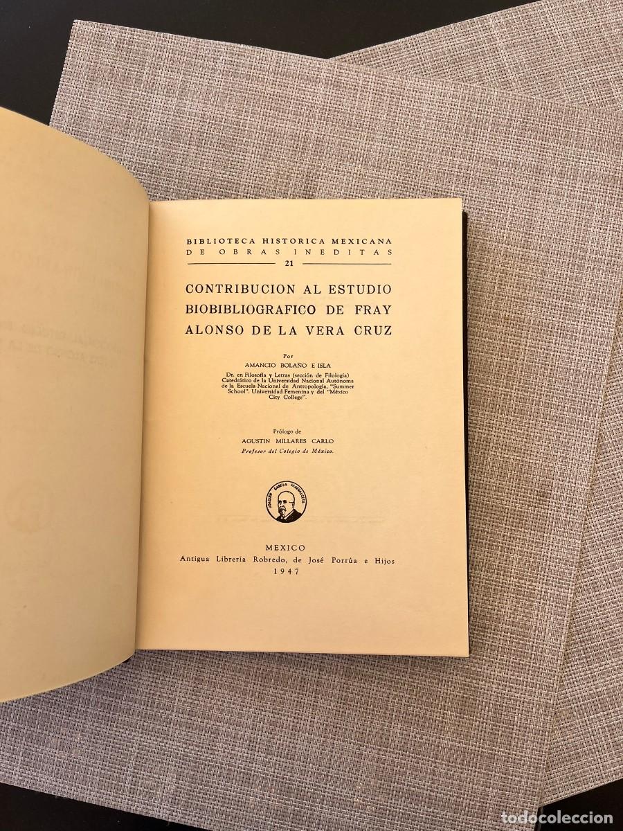 Libros de segunda mano: Contribuci&oacute;n al estudio bibliogr&aacute;fico de Fray Alonso de la Vera Cruz