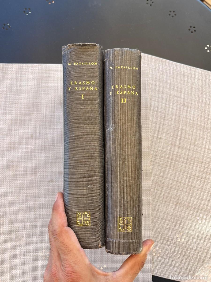 Libros de segunda mano: Erasmo y Espa&ntilde;a Tomo I y II - Marcel Bataillon - Foto 2