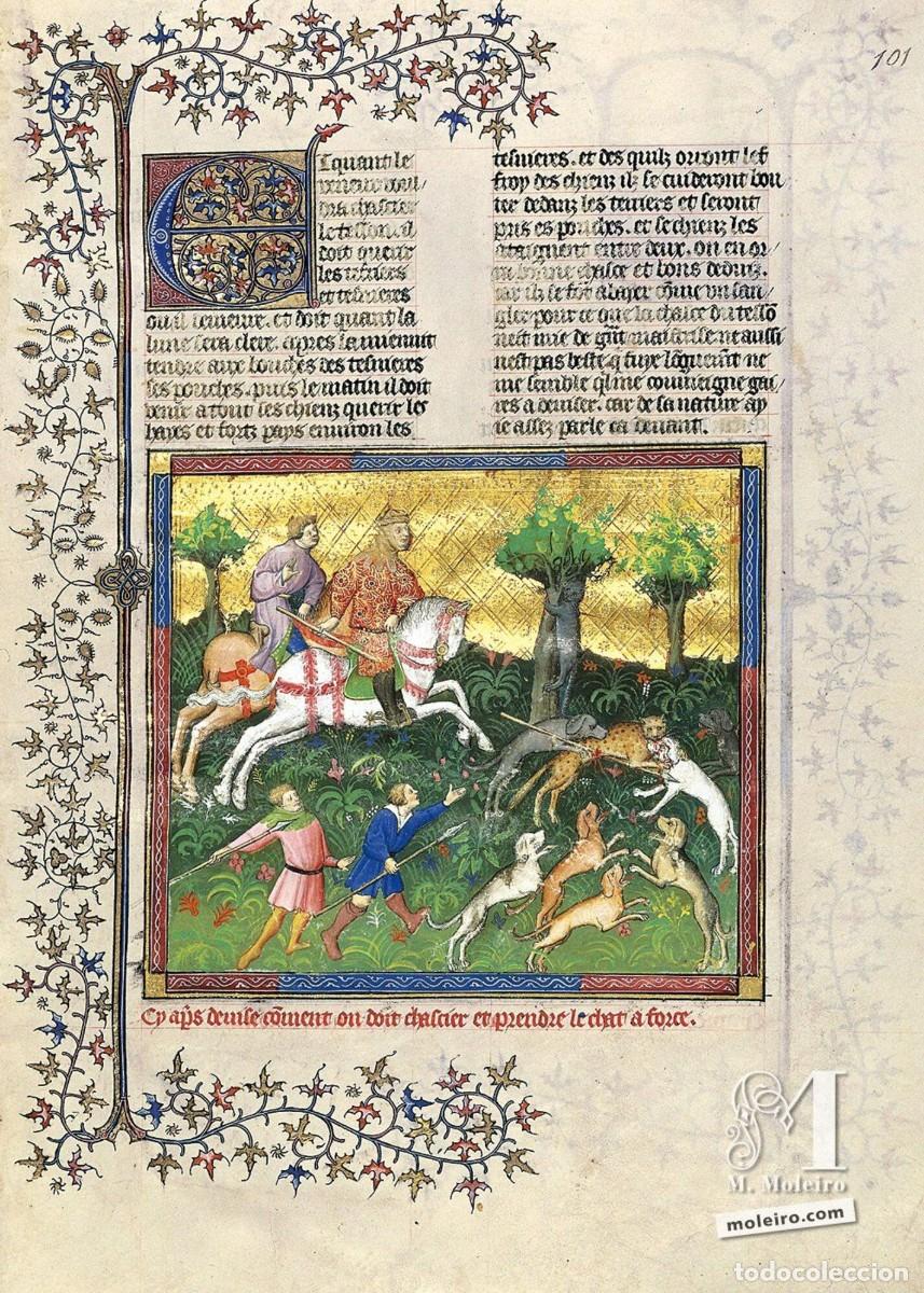Libros de segunda mano: Libro de la caza, Gaston F&eacute;bus, facsimil Moleiro. Chasse de Gaston Phoebus Comte de Foix - Foto 7