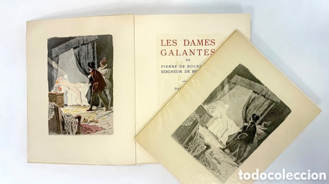 Libros de segunda mano: BRANT&Ocirc;ME-Damas Galantes-Serres 1 de los 50 en vitela &times; 1 acuarela + 1 DOBLE serie negro + 4 l&aacute;minas