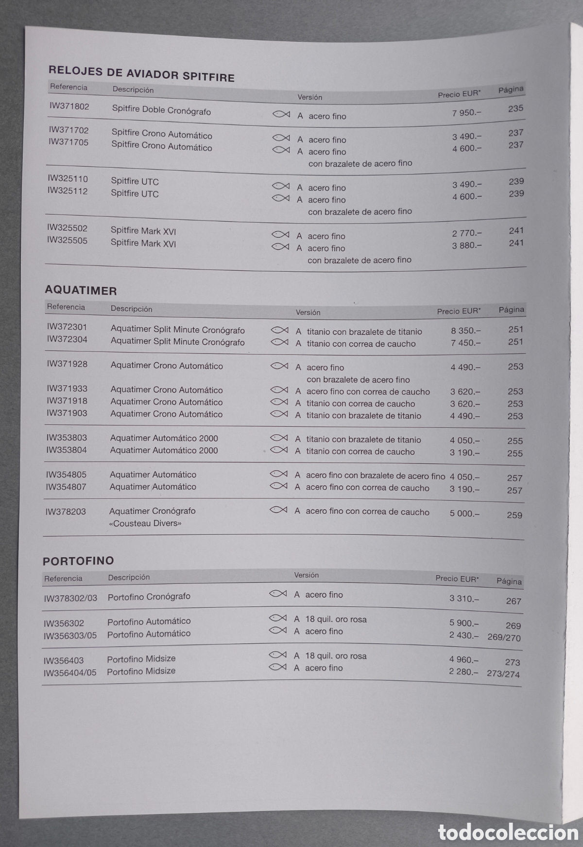 Libros de segunda mano: IWC RELOJ CAT&Aacute;LOGO LIBRO + LISTA DE PRECIOS 2008 - Foto 7