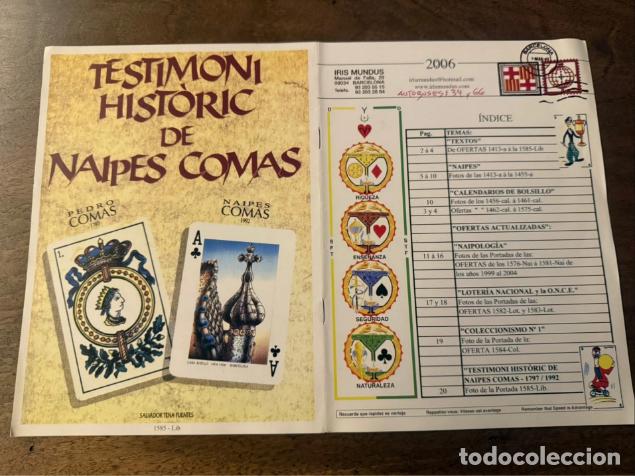 Libros de segunda mano: Testimoni Hist&ograve;ric de Naipes Comas 1797-1992 Iris Mundus 2006 cat&aacute;logo