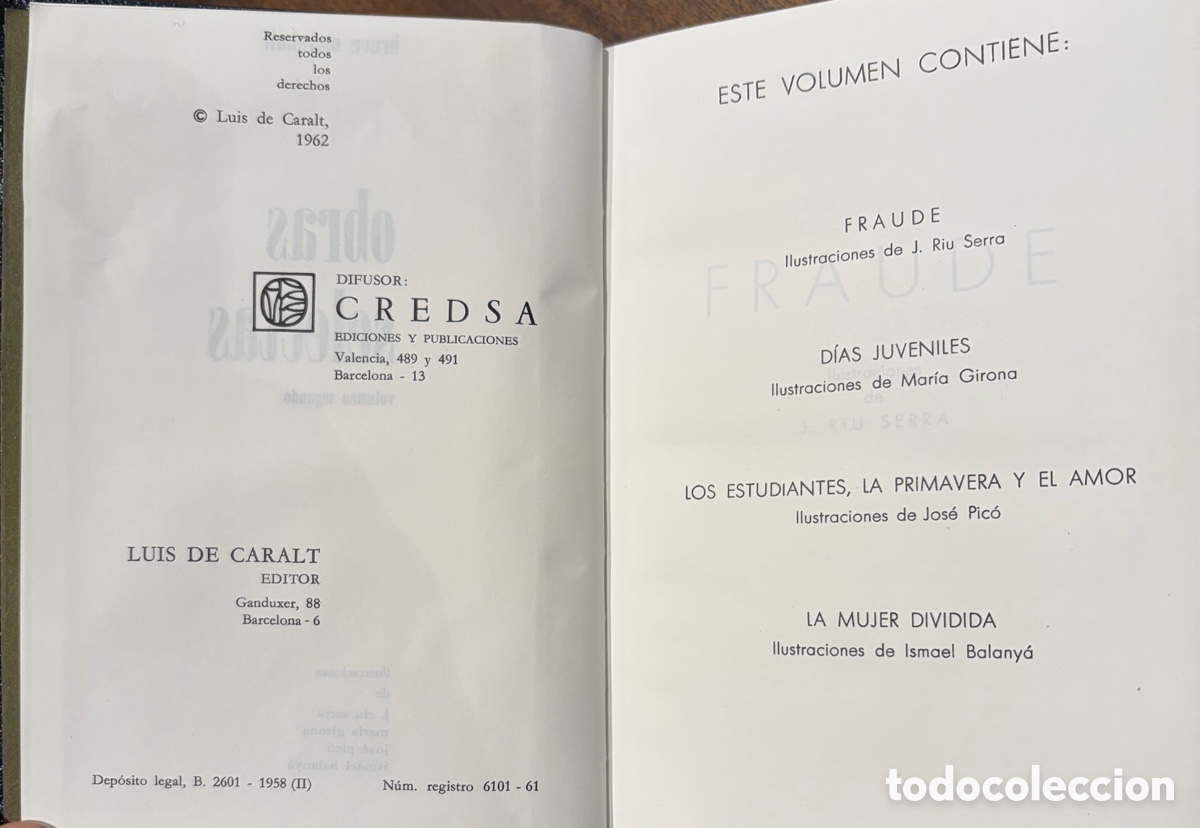 Libros de segunda mano: Obras completas Colecci&oacute;n Luis de Caralt - Foto 18
