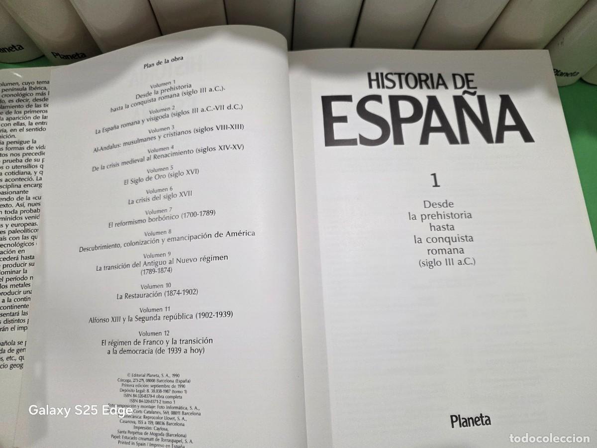 Libros de segunda mano: &rdquo;&rdquo;HISTORIA DE ESPA&Ntilde;A&rdquo;&rdquo;...12 TOMOS....COMPLETA...PLANETA...1990... - Foto 5
