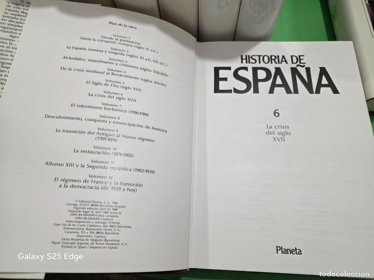 Libros de segunda mano: &rdquo;&rdquo;HISTORIA DE ESPA&Ntilde;A&rdquo;&rdquo;...12 TOMOS....COMPLETA...PLANETA...1990... - Foto 15