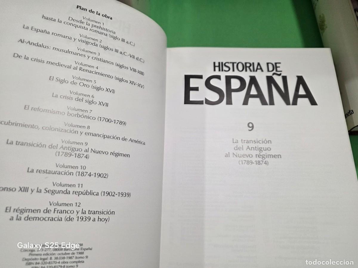 Libros de segunda mano: &rdquo;&rdquo;HISTORIA DE ESPA&Ntilde;A&rdquo;&rdquo;...12 TOMOS....COMPLETA...PLANETA...1990... - Foto 21