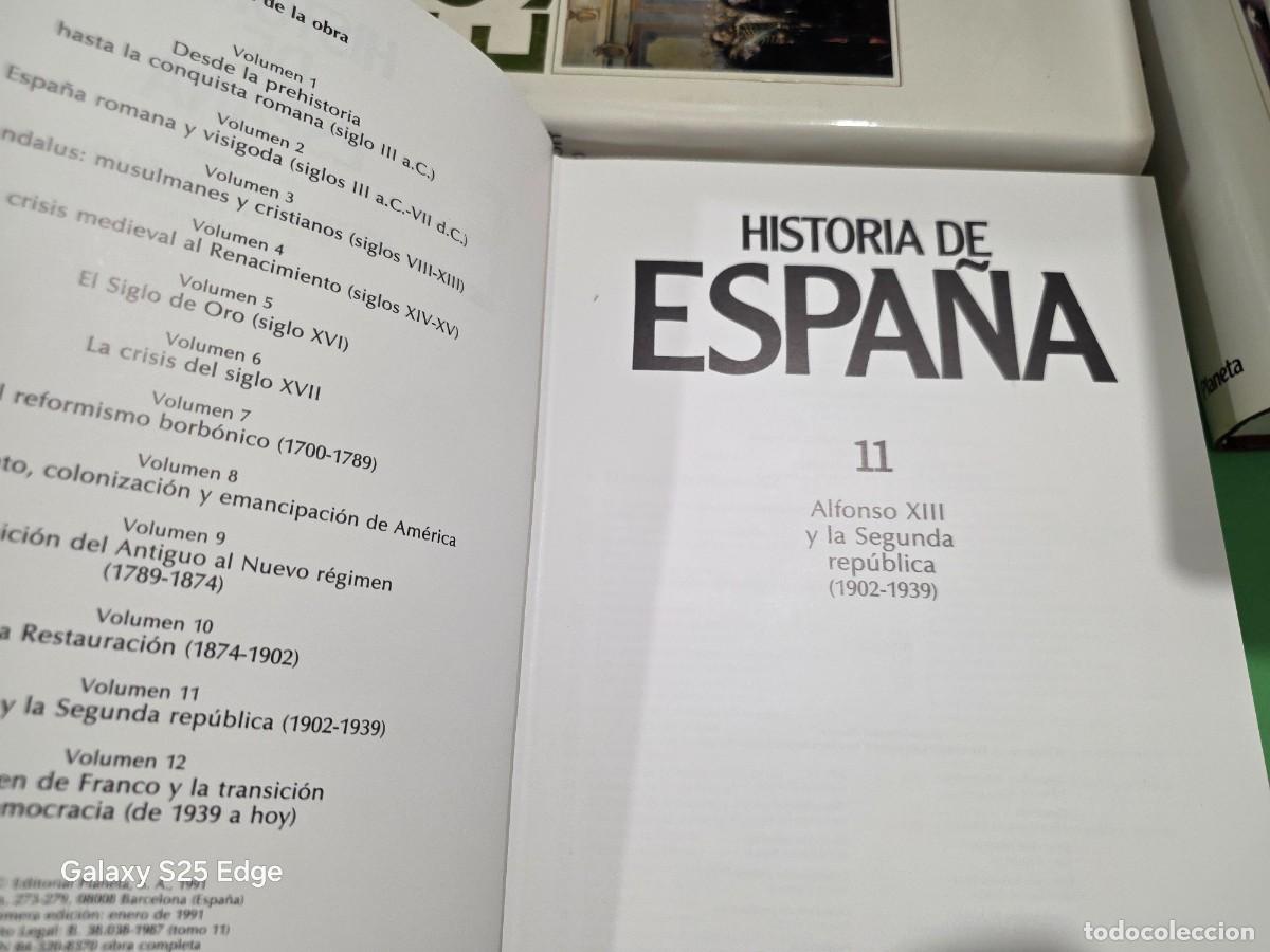 Libros de segunda mano: &rdquo;&rdquo;HISTORIA DE ESPA&Ntilde;A&rdquo;&rdquo;...12 TOMOS....COMPLETA...PLANETA...1990... - Foto 25