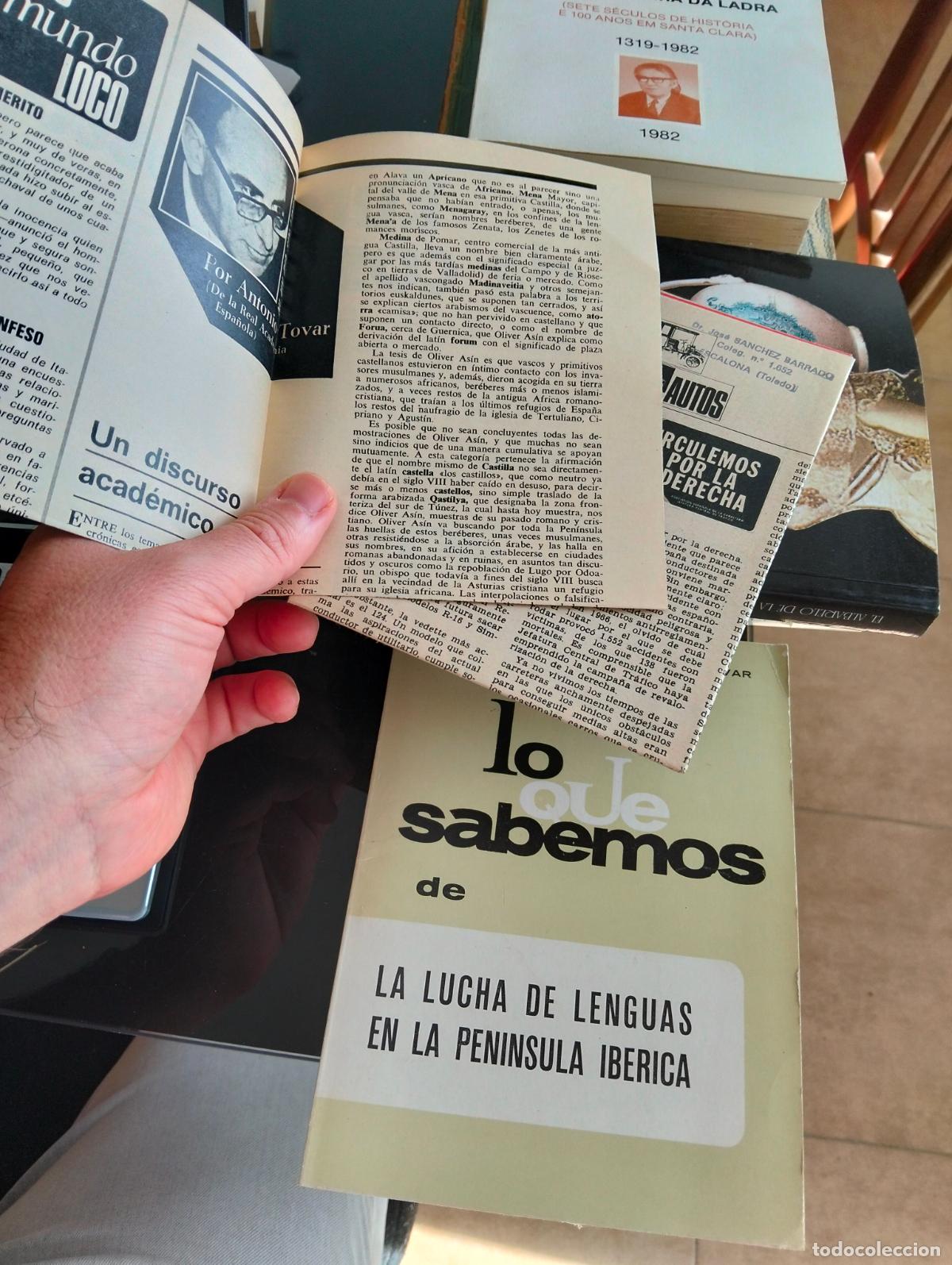 Libros de segunda mano: Historia. Linguistica. Lucha de Lenguas en la Peninsula Iberica, Antonio Tovar, ed. Toro 1968