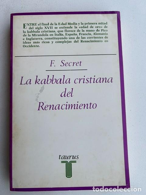 Libros de segunda mano: La kabbala cristiana del Renacimiento -F.Secret-