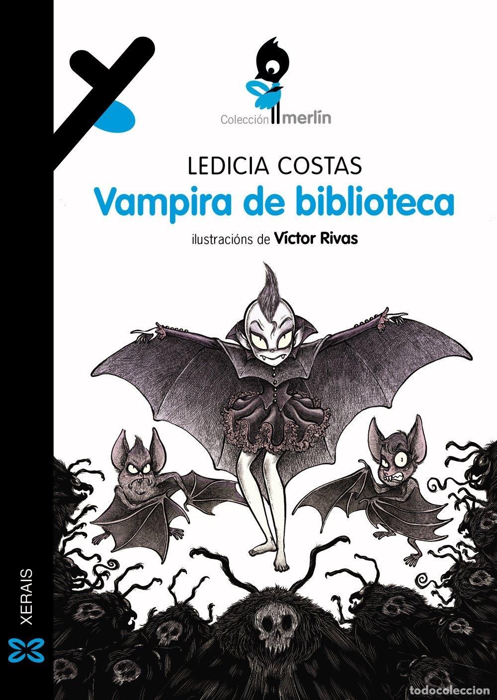 Libros de segunda mano: Vampira de Biblioteca - Victor Rivas - Edici&oacute;ns Xerais - Infantil e Xuvenil - Merl&iacute;n