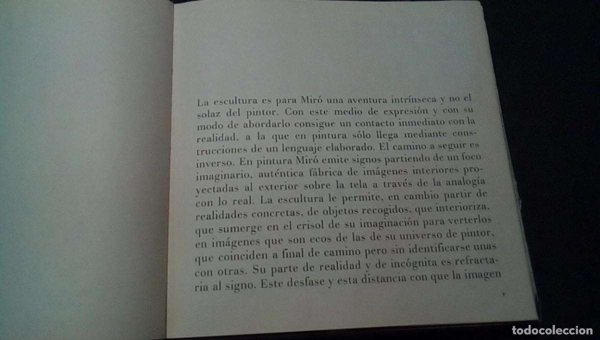 Libros de segunda mano: Mir&oacute; Escultor - Pol&iacute;grafa - 1972 - Francesc Catal&agrave; Roca - Foto 4