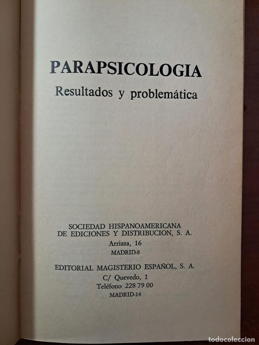 Libros de segunda mano: PARAPSICOLOGIA - HANS BENDER - Foto 3