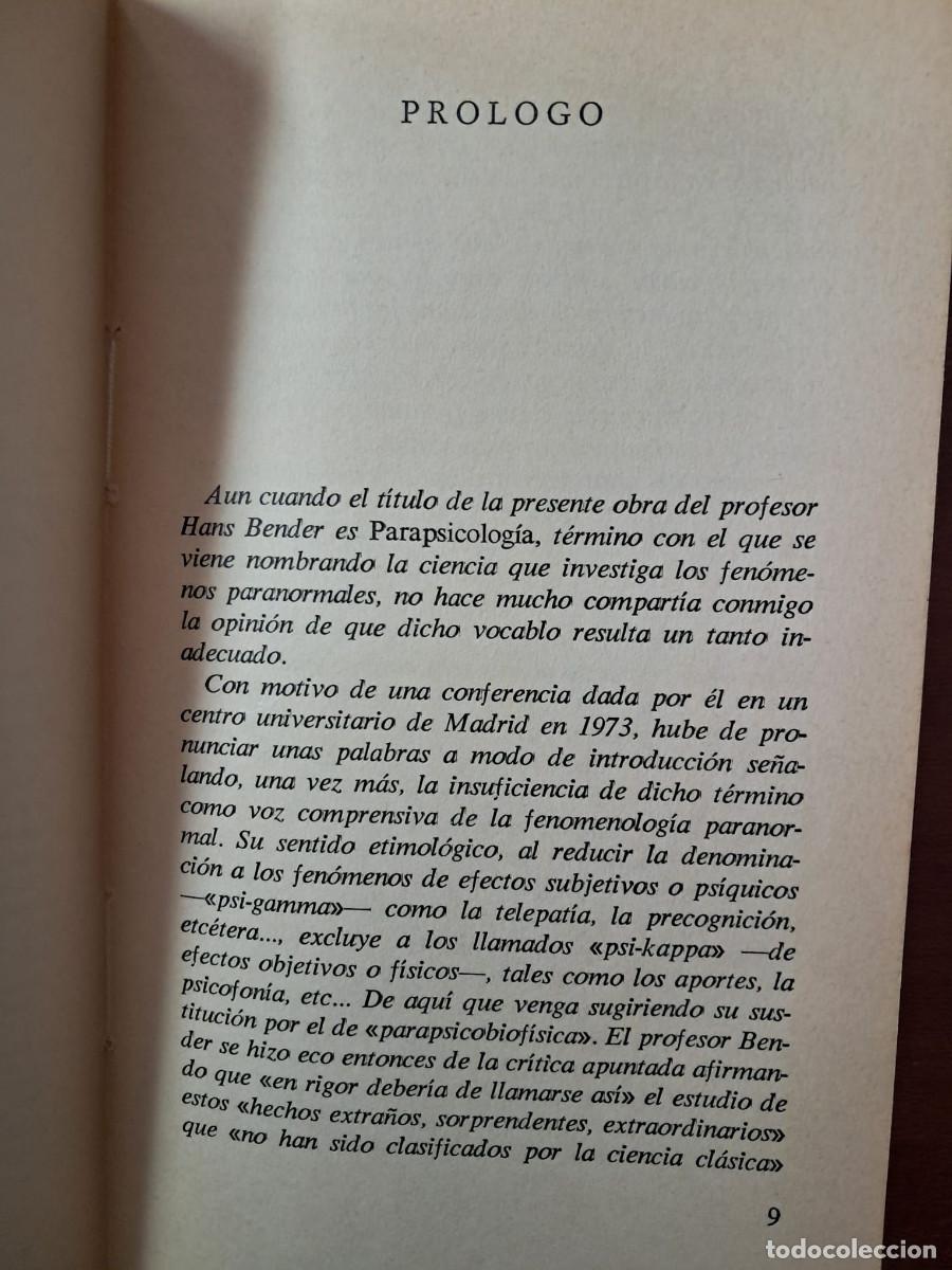 Libros de segunda mano: PARAPSICOLOGIA - HANS BENDER - Foto 5