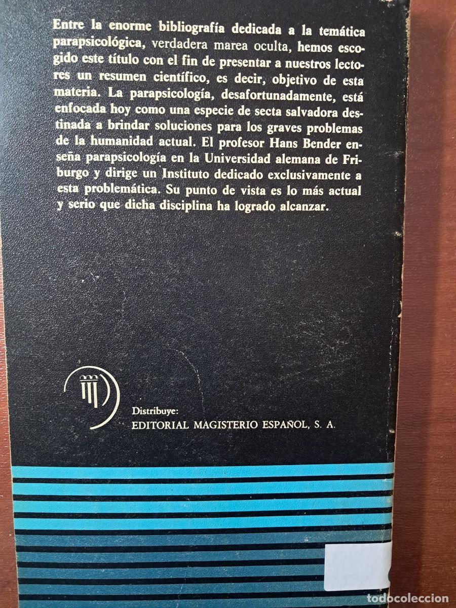 Libros de segunda mano: PARAPSICOLOGIA - HANS BENDER - Foto 9