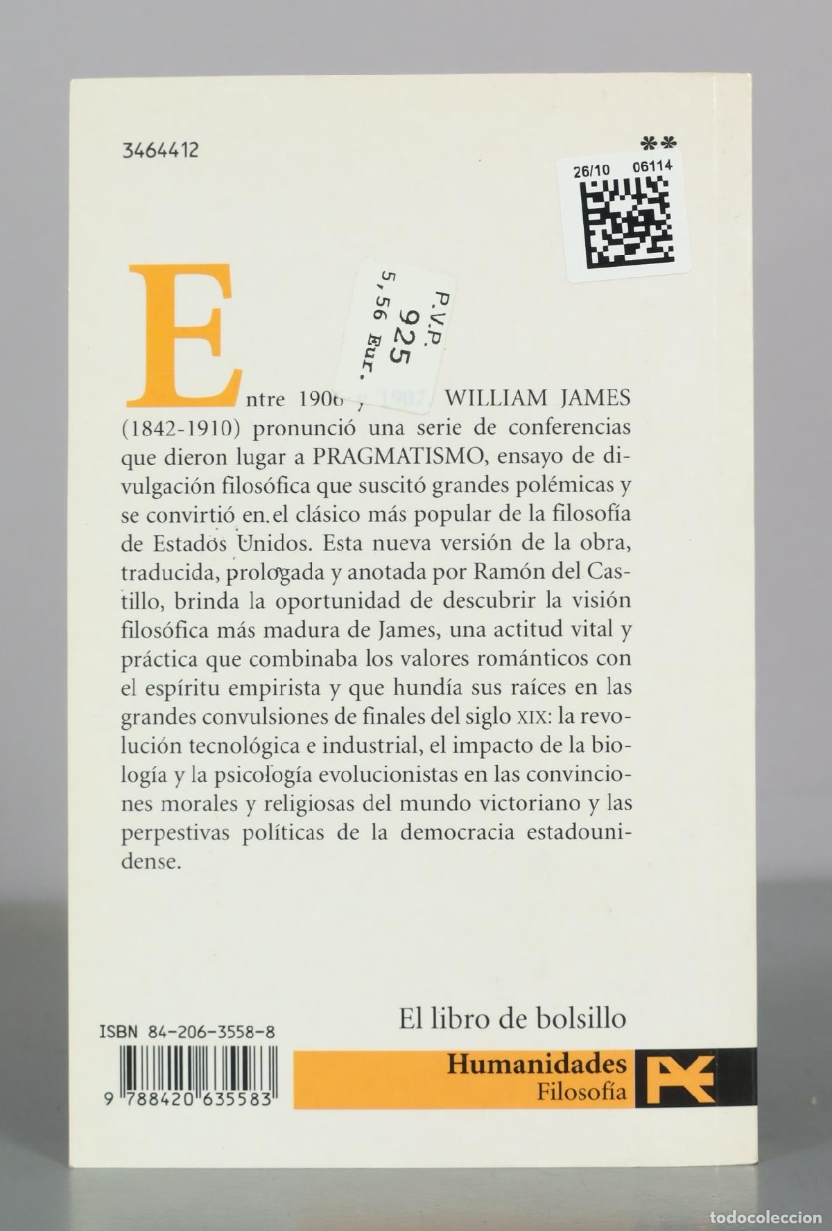 Libros de segunda mano: Pragmatismo - William James - Alianza Editorial - Foto 2