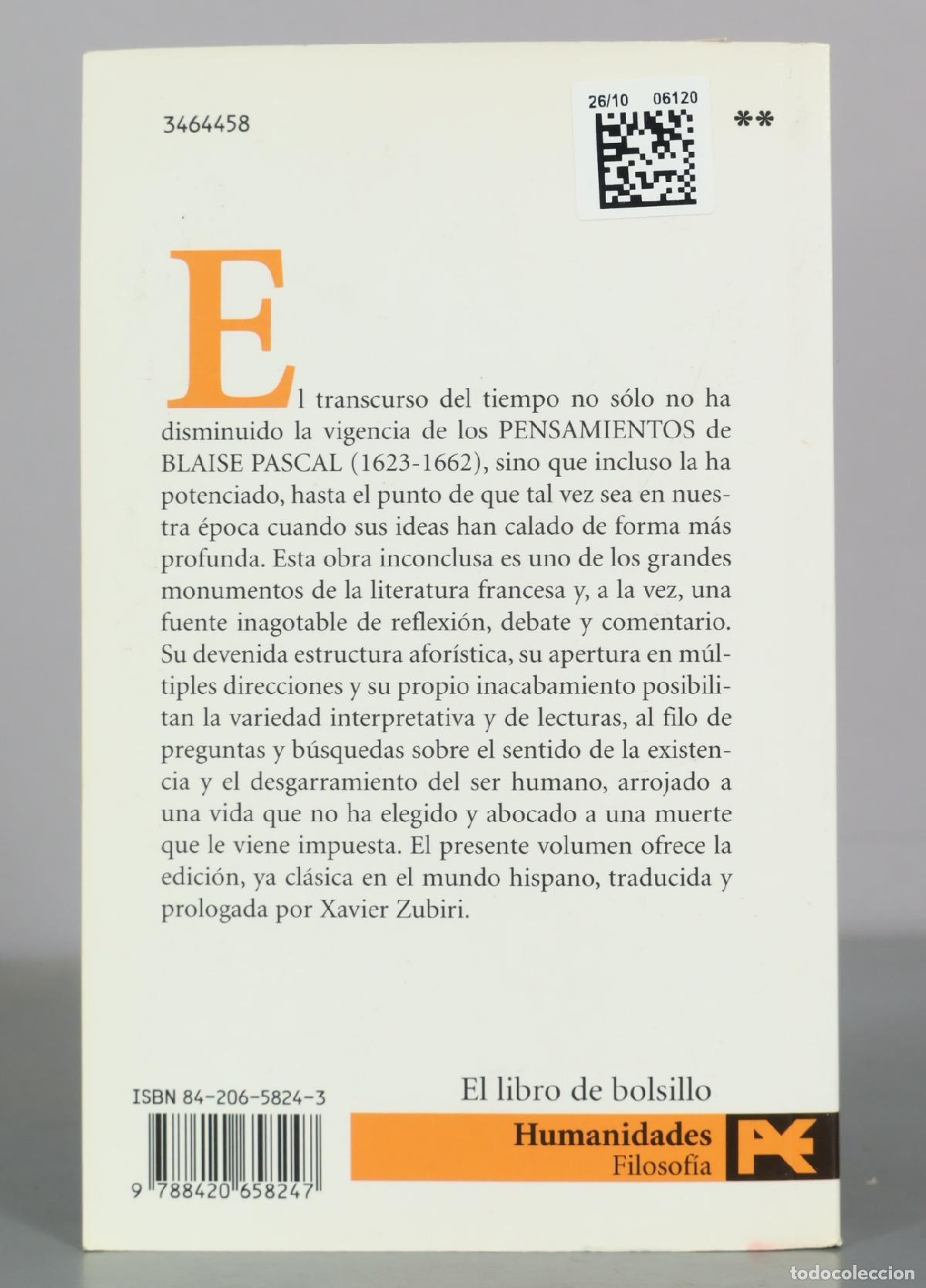 Libros de segunda mano: Pensamientos - Blaise Pascal - Alianza Editorial - Foto 2