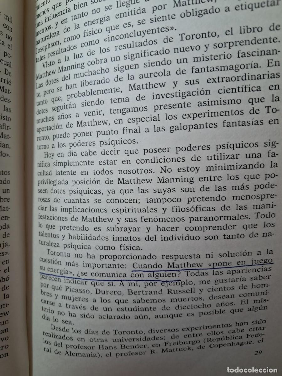Libros de segunda mano: UN FENOMENO PARANORMAL - MATTHEW MANNING - Foto 9
