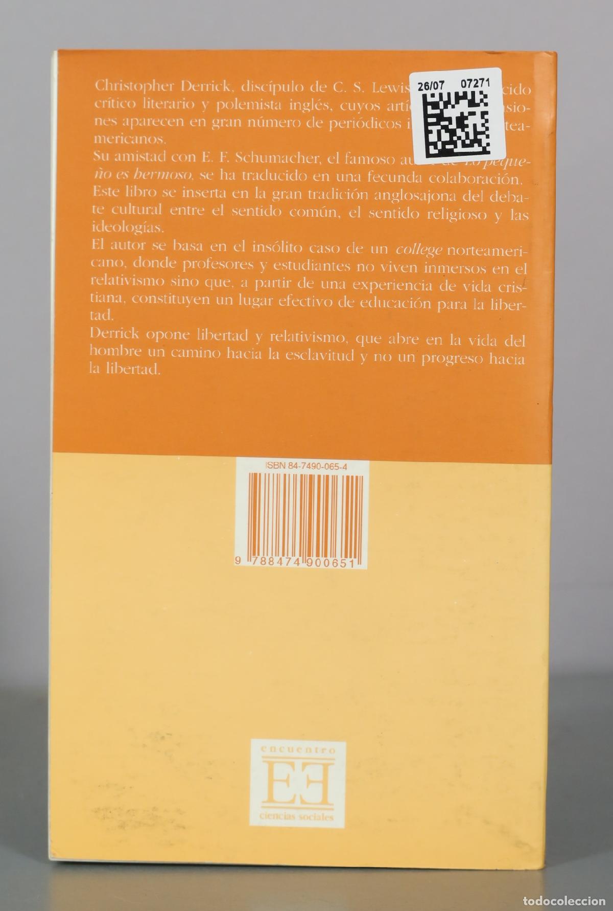 Libros de segunda mano: Huid del escepticismo - Christopher Derrick - Ediciones Encuentro - Foto 2