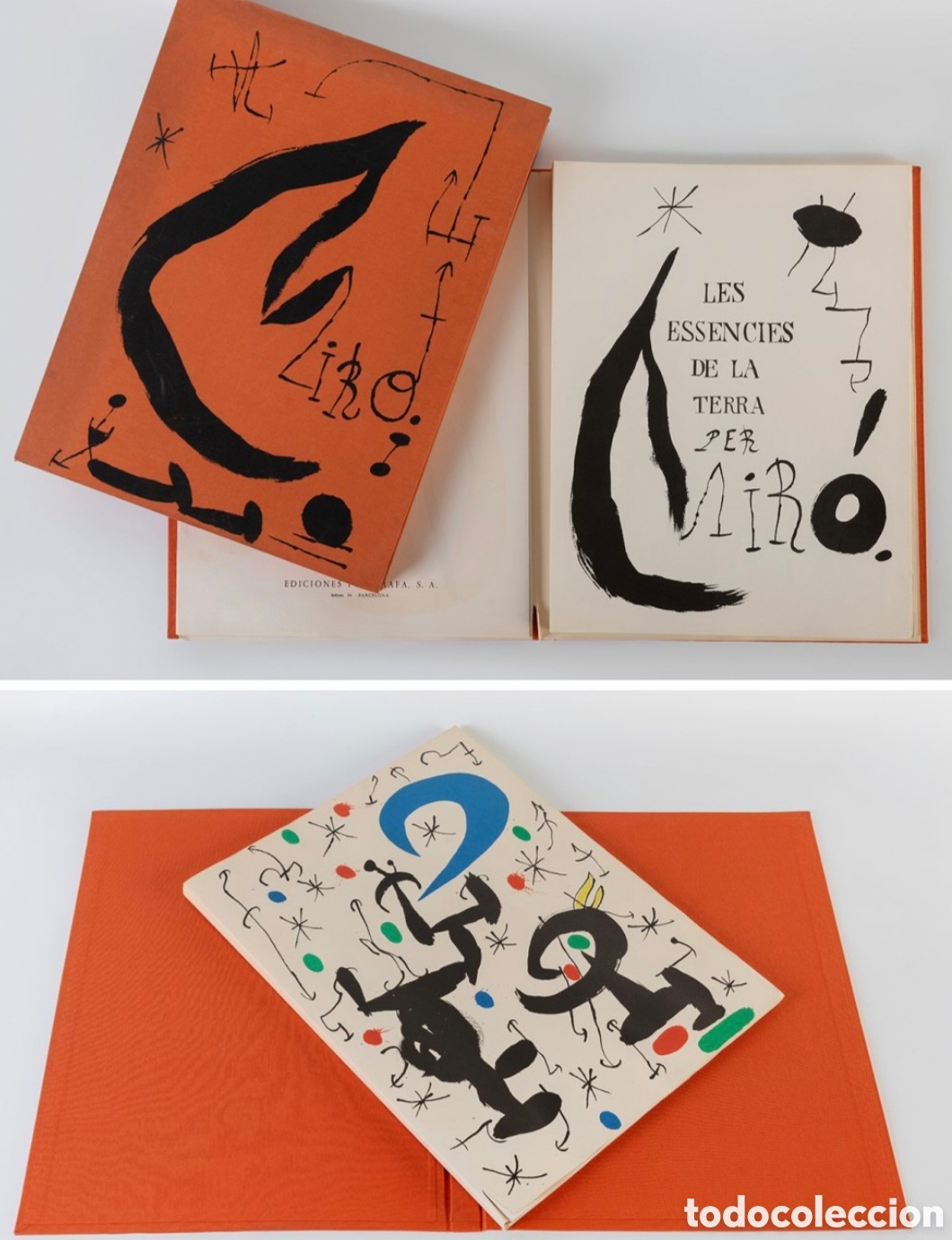 Libros de segunda mano: Joan Mir&oacute; i Ferra libro Las esencias de la tierra con 15 litograf&iacute;as y firmado N&deg;584/1120