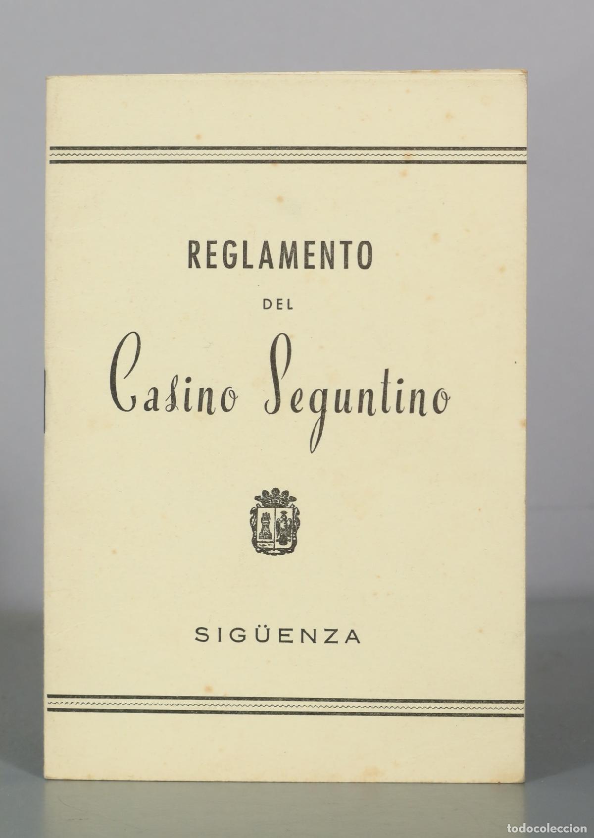 Libros de segunda mano: Reglamento del Casino Seguntino - Imprenta Rodrigo