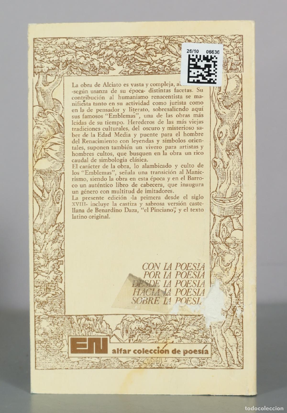 Libros de segunda mano: Emblemas - Alciato - Alfar - Foto 2