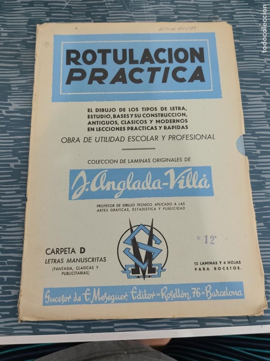 Libros de segunda mano: ROTULACI&Oacute;N PR&Aacute;CTICA,OBRA DE UTILIDAD ESCOLAR Y PROFESIONAL,CARPETA D,LETRAS MANUSCRITAS,LEER.