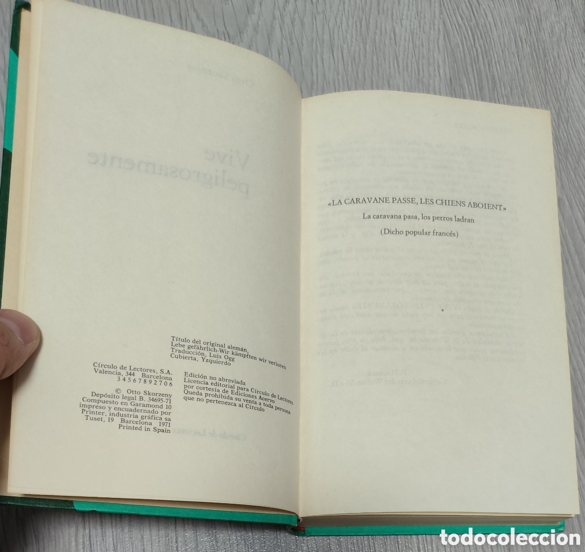 Libros de segunda mano: Libro - Vive peligrosamente (1971) Otto Skorzeny - Foto 2