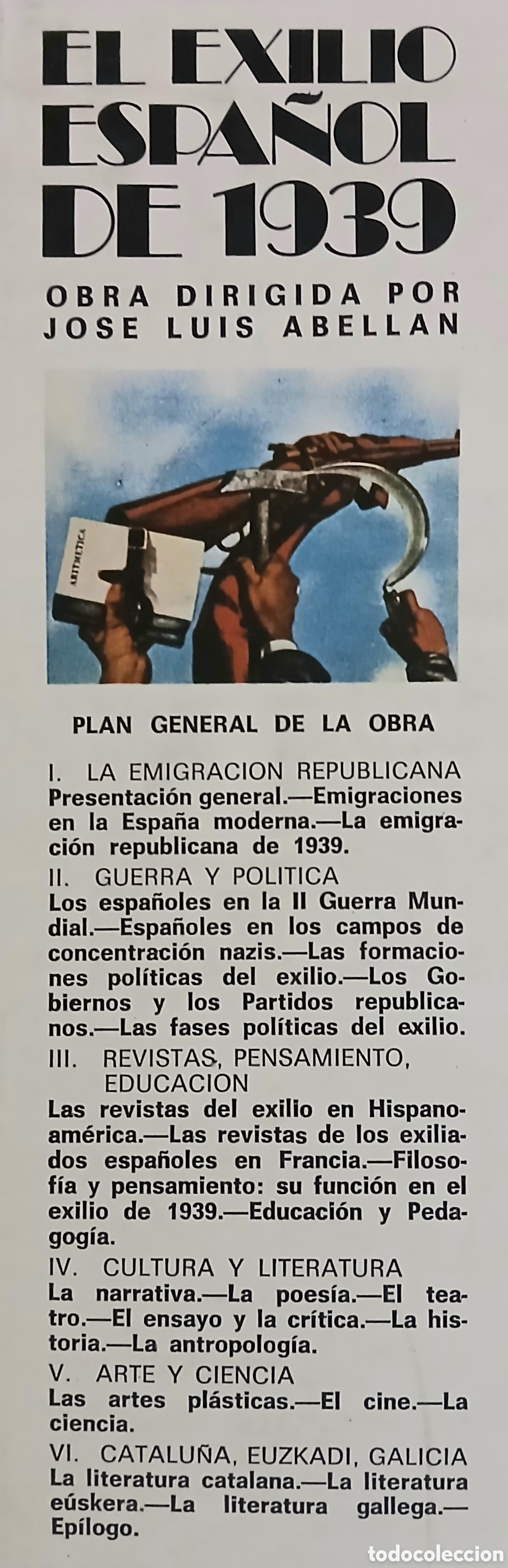 Libros de segunda mano: El exilio de 1939, Jos&eacute; Luis Abellan - Foto 2