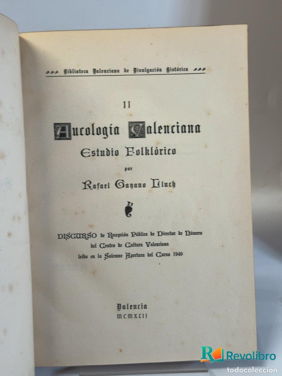 Libros de segunda mano: Aucolog&iacute;a Valenciana - RAFAEL GANANO LLUCH